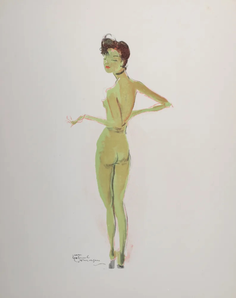 Lithografie Domergue - La Parisienne : Odette, 1956