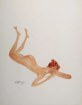 Lithografie Domergue - La Parisienne : Sabine, 1956