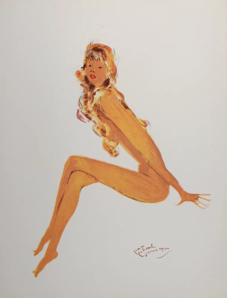 Lithografie Domergue - La Parisienne : Sylvie, 1956