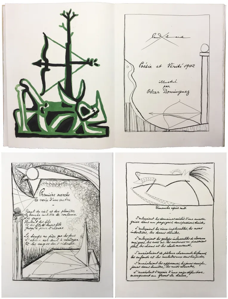 Geïllustreerd Boek Dominguez - Paul Éluard : POÉSIE ET VÉRITÉ 1942. 31 gravures originales (1947).