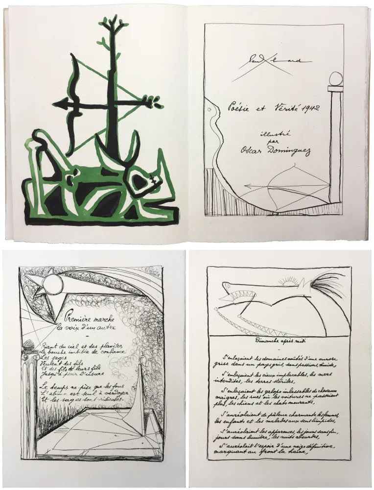 Geïllustreerd Boek Dominguez - Paul Éluard : POÉSIE ET VÉRITÉ 1942. 31 gravures originales (1947)