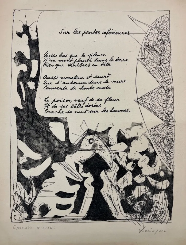 Ets En Aquatint Dominguez - Sur les penles inférieures