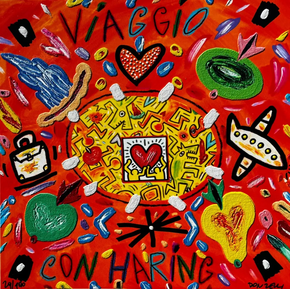 Zeefdruk Donzelli - Viaggio con Haring