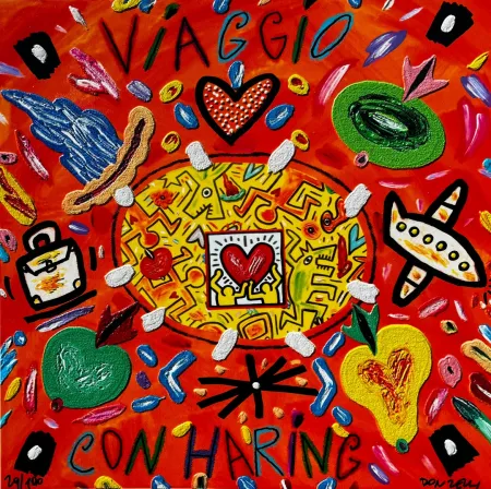Zeefdruk Donzelli - Viaggio con Haring