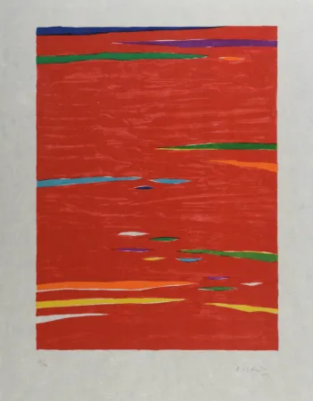 Lithografie Dorazio - Composition (#H), 1976 - Hand-signed