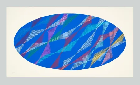 Zeefdruk Dorazio - Ellisse blu