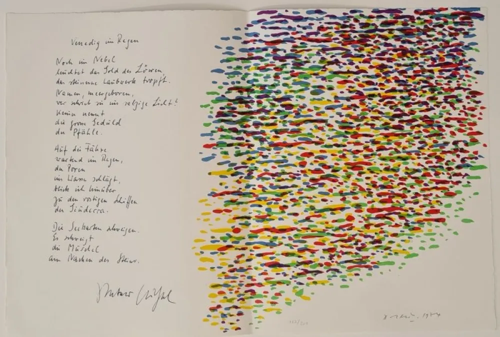 Lithografie Dorazio - Erker-Treffen 2 