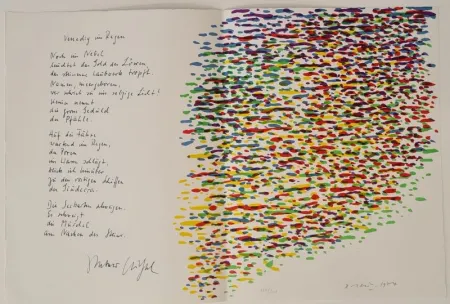 Lithografie Dorazio - Erker-Treffen 2 