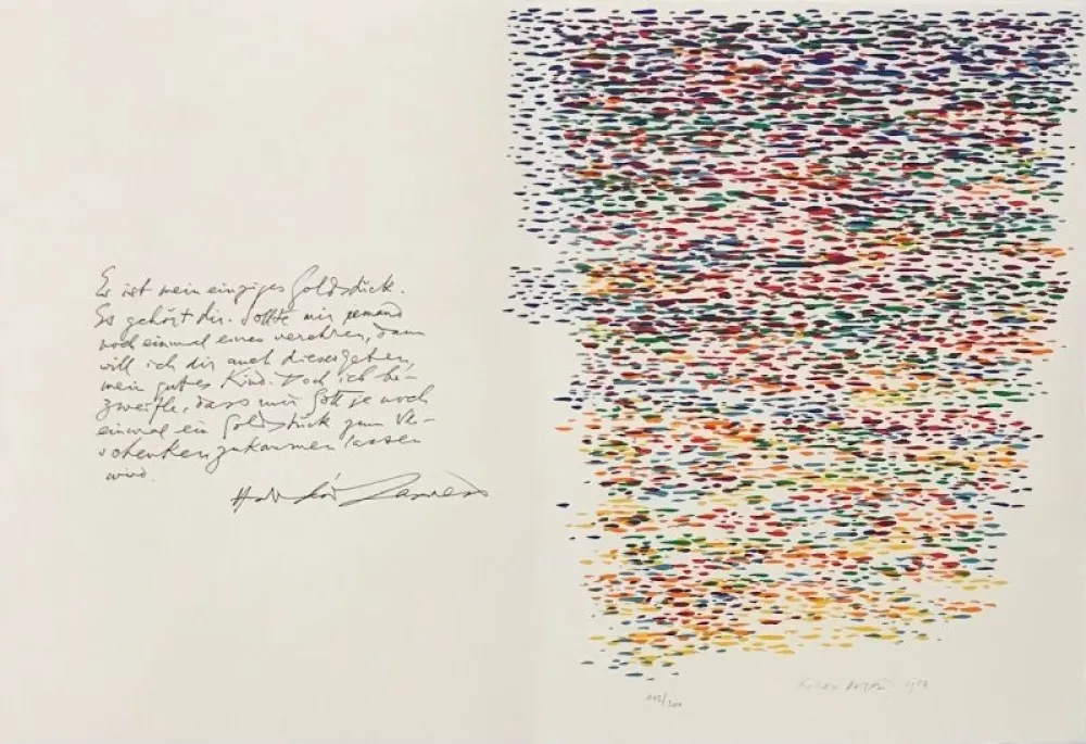 Lithografie Dorazio - Erker-Treffen 3 