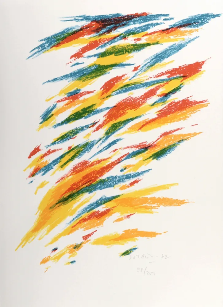 Lithografie Dorazio - Flames, 1972 - Hand-signed