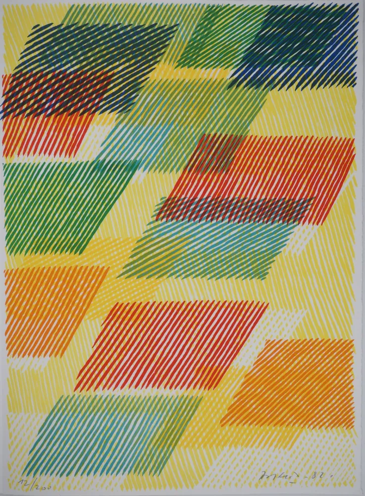 Lithografie Dorazio - Superposition de couleurs