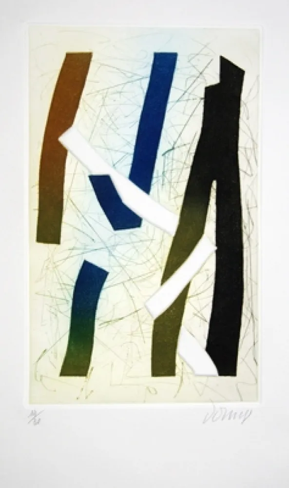 Aquatint Dorny - Visage d'ombre 1