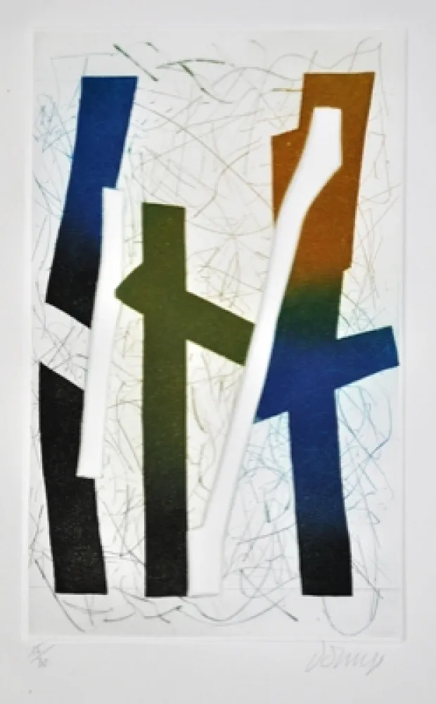 Aquatint Dorny - Visage d'ombre 3