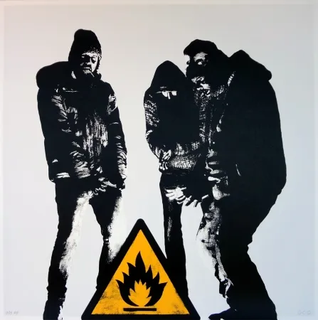 Zeefdruk Dot Dot Dot - Bumfire (white - AP)