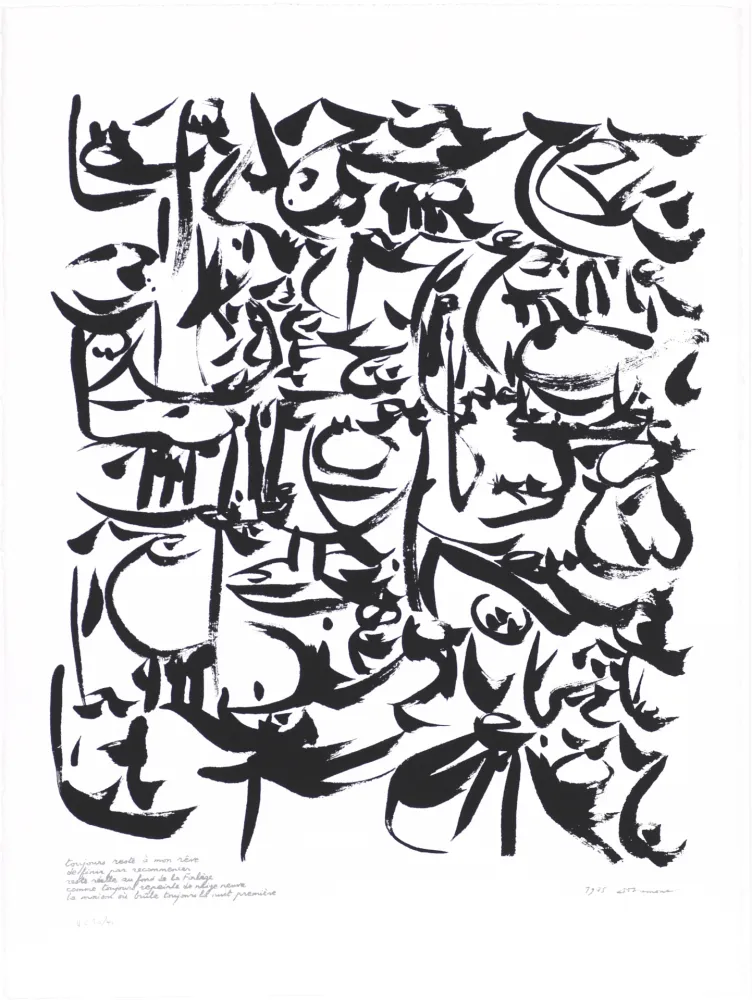 Zeefdruk Dotremont - Toujours reste à mon rêve