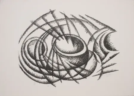 Lithografie Dottori - Linee dinamiche di paesaggio