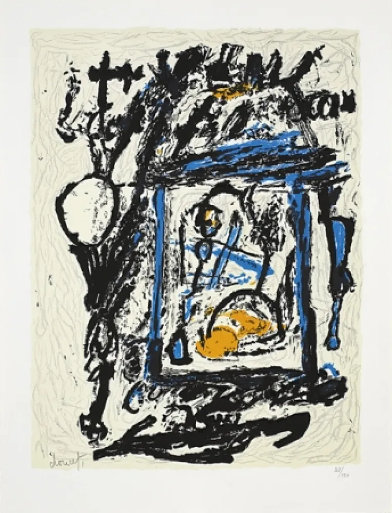 Lithografie Doucet - Croisée familiale