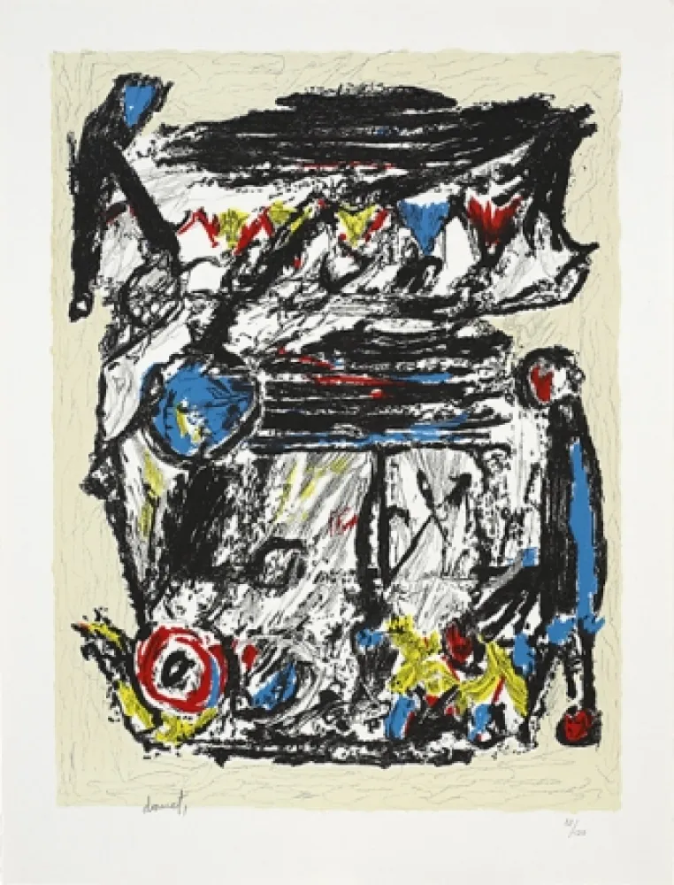 Lithografie Doucet - Croisée familiale