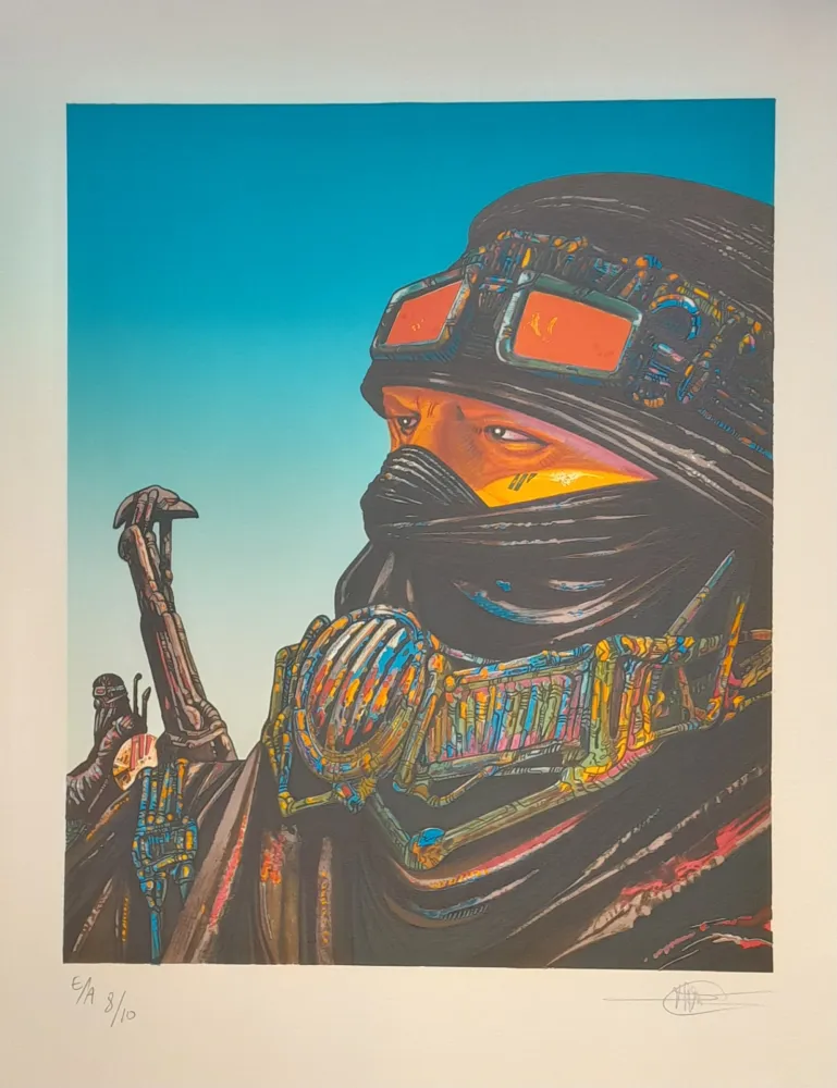 Lithografie Druillet - Touareg  SALAMMBO