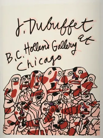 Zeefdruk Dubuffet - B.C. Holland Gallery, Chicago