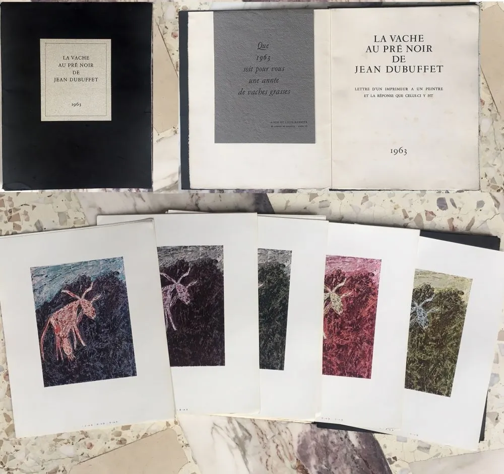 Geïllustreerd Boek Dubuffet - LA VACHE AU PRÉ NOIR DE JEAN DUBUFFET. 1963.