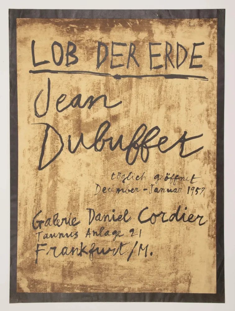 Lithografie Dubuffet - LOB DER ERDE.
