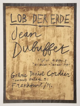Lithografie Dubuffet - LOB DER ERDE.