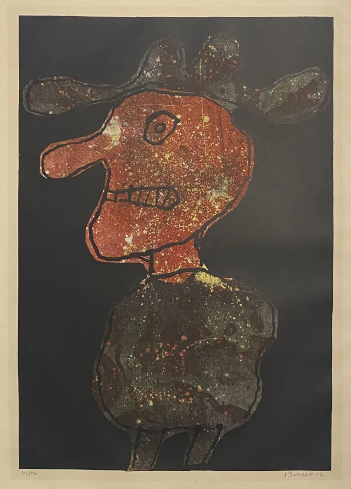 Lithografie Dubuffet - Personnage au Chapeau