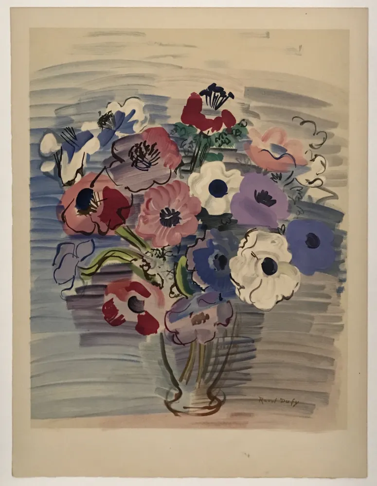 Lithografie Dufy - Anemones