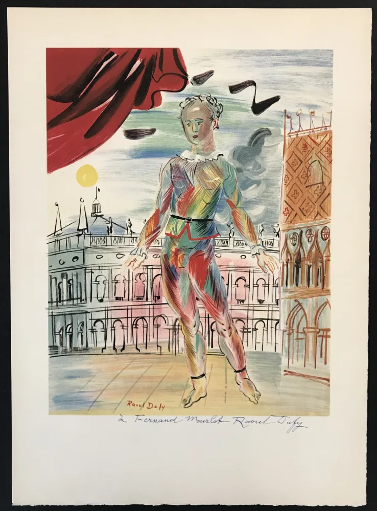 Lithografie Dufy - Arlequin a la Maniere Venitienne