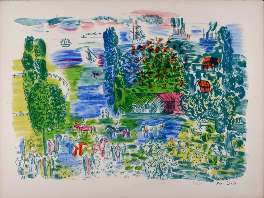 Lithografie Dufy - Au Paddock, c. 1955