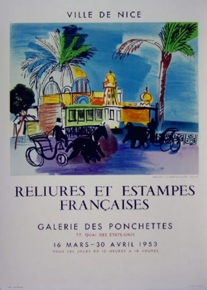 Lithografie Dufy - CASINO A NICE