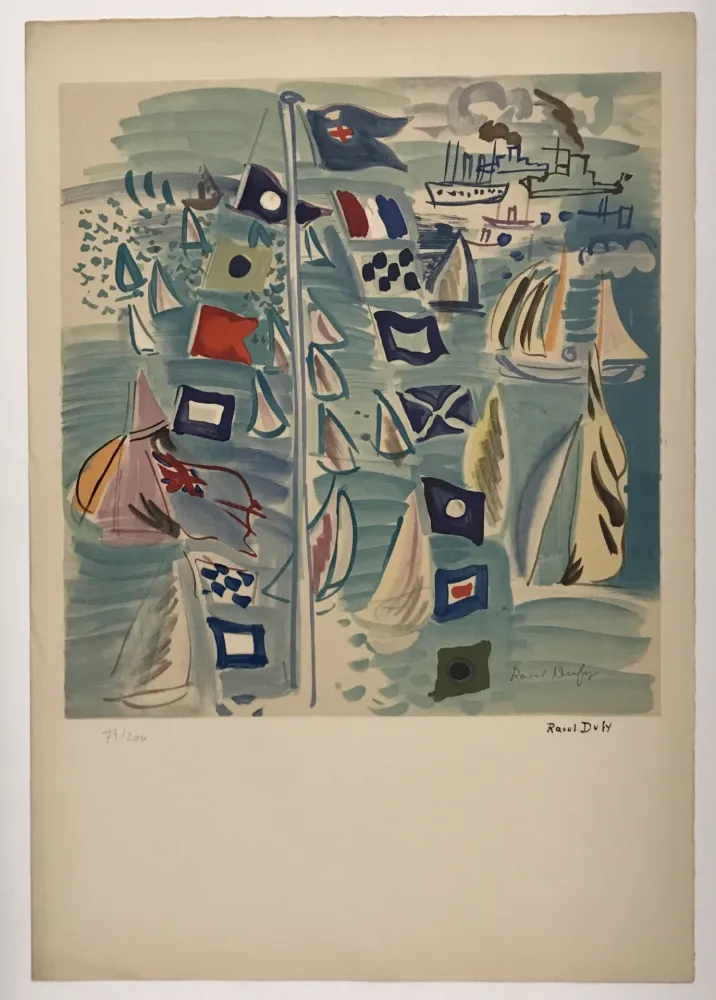 Lithografie Dufy - Honfleur