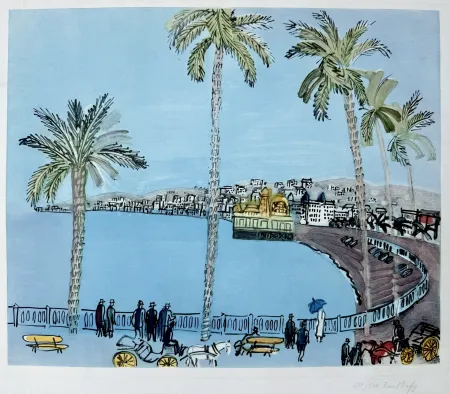 Aquatint Dufy - La baie des Anges a Nice