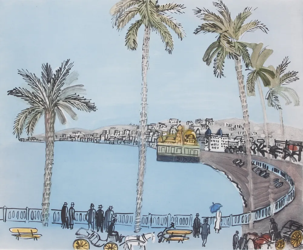 Aquatint Dufy - La baie des Anges a Nice