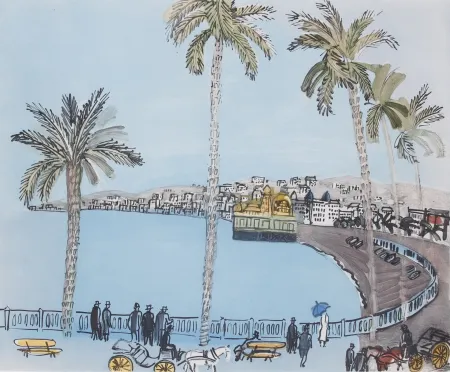 Aquatint Dufy - La baie des Anges a Nice