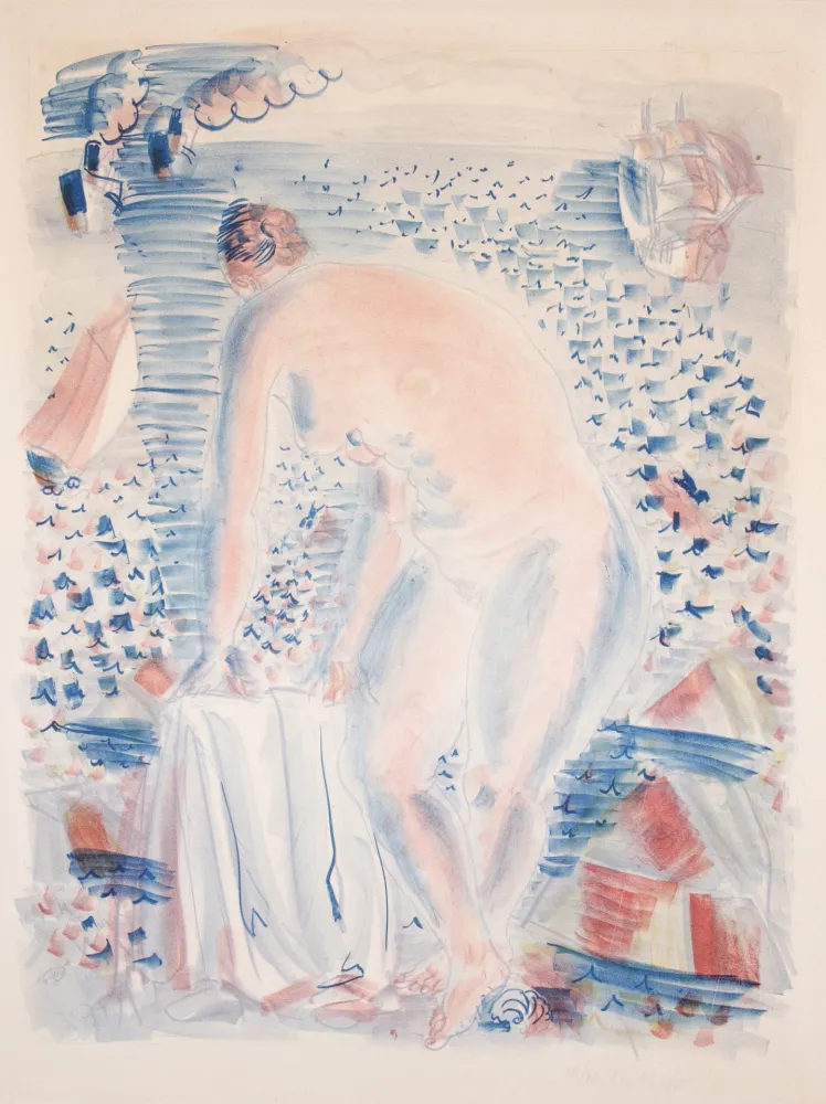 Lithografie Dufy -  Le grande Baigneuse (The large Bather)