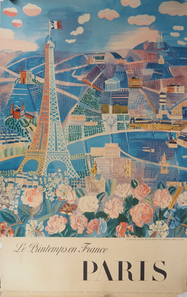 Lithografie Dufy - Le printemps en France, Paris
