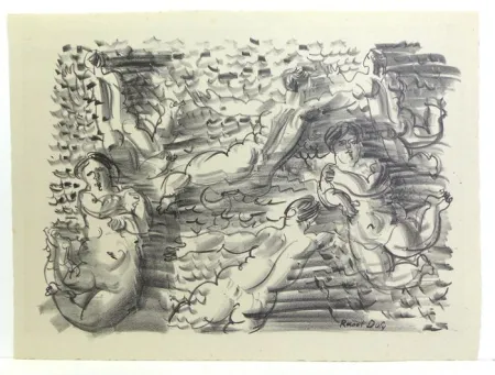 Lithografie Dufy - Les baigneuses