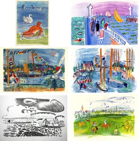 Geïllustreerd Boek Dufy - M. de Saint-Pierre : LES CÔTES NORMANDES. Lithographies de Raoul Dufy (1961)