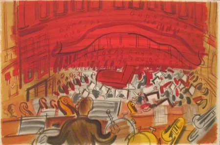 Lithografie Dufy - Orchestre