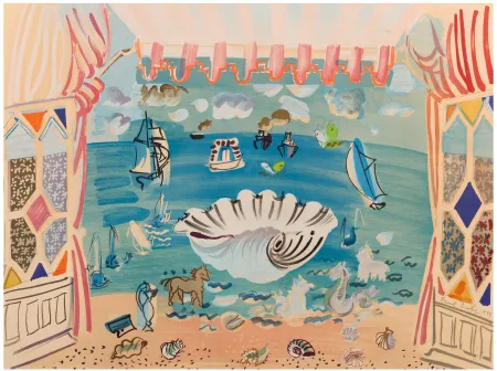 Lithografie Dufy - RIDEAU DE THEÂTRE POUR LE BALLET 