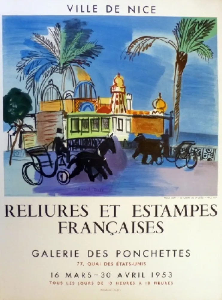 Lithografie Dufy - Ville de Nice