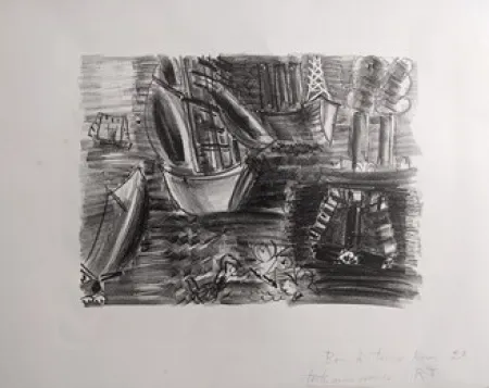 Lithografie Dufy - Voiliers et papillons