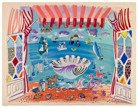 Lithografie Dufy - Vue de la fenetre