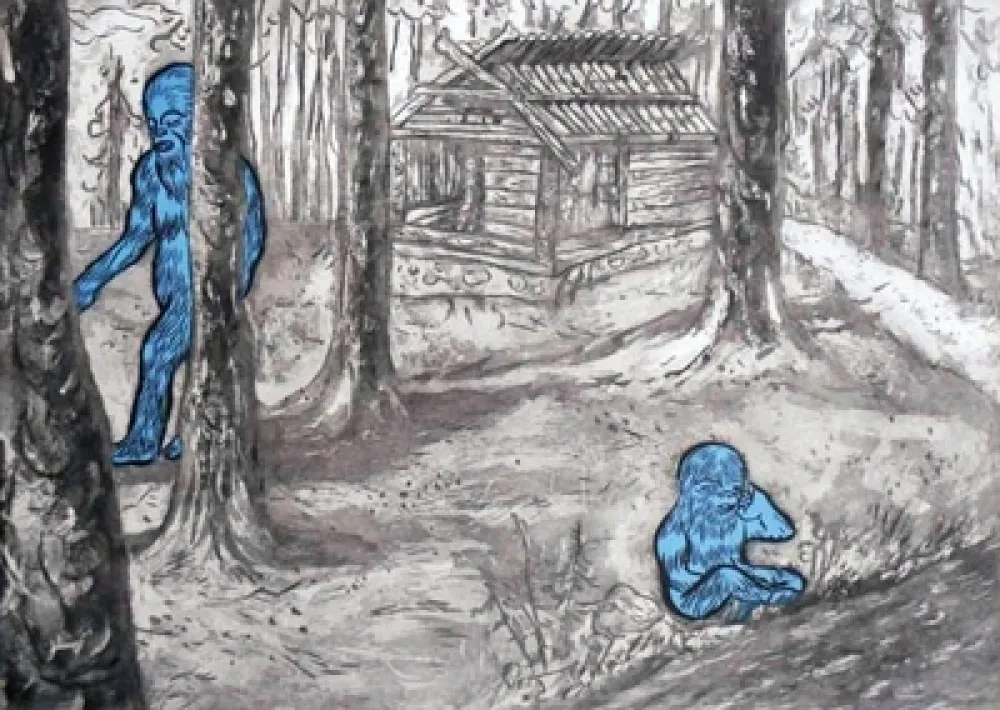 Ets En Aquatint Düne - Morstuga