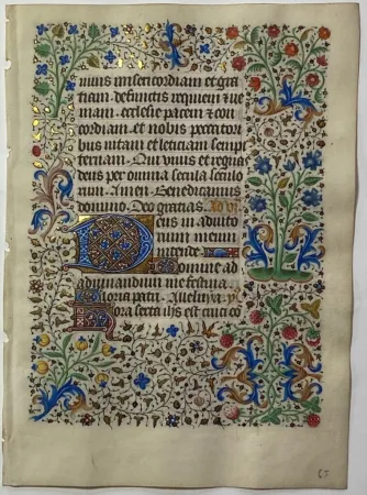 Geen Techniek Dunois - Leaf from a Book of Hours, use of Rouen WITH STRAWBERRIES