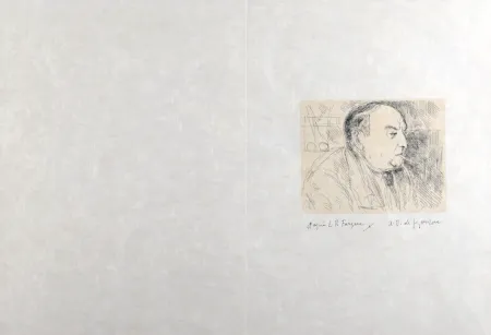 Lithografie Dunoyer De Segonzac - Portrait de Léon-Paul Fargue, 1964