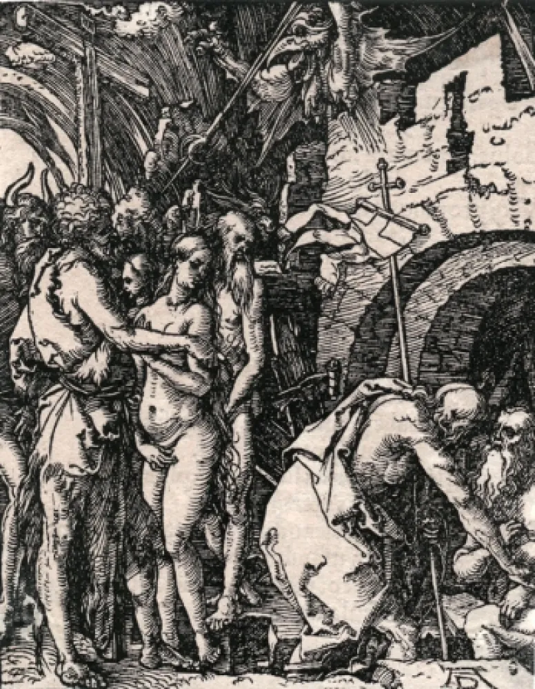 Houtsnede Durer - Christ in Limbo