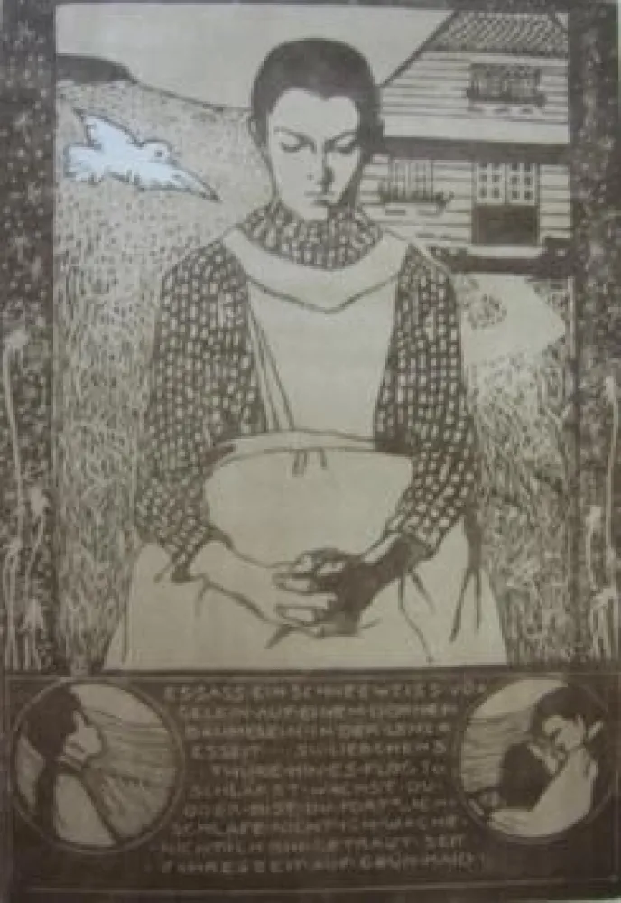 Houtsnede Dutczynska - Ein schneeweiss Vögelein / A Snow-White Little Bird